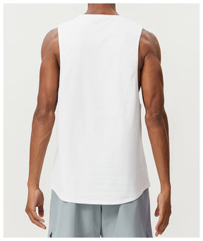 Men's Cotton Tank Tops Workout Gym Moisture Wicking T Shirts Muscle Athletic Sleeveless Top