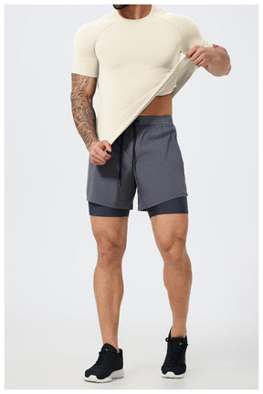 2025 Outdoor running casual shorts breathable sports quick-drying men's running tennis shorts casual