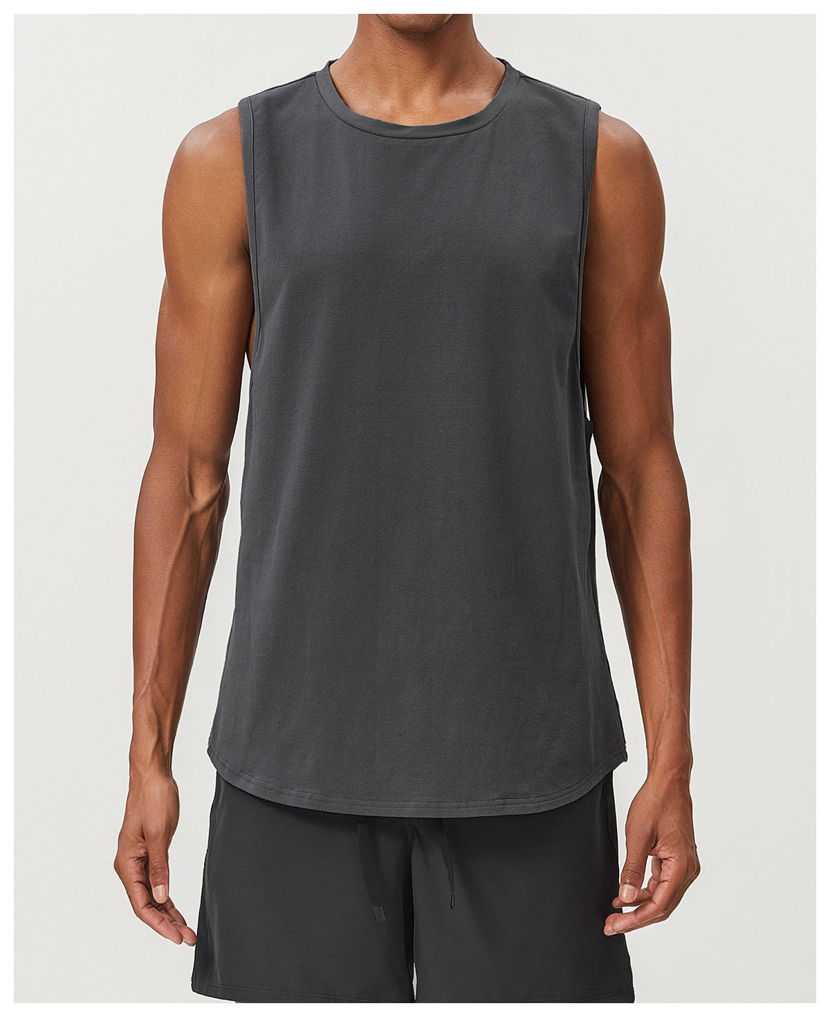 Men's Cotton Tank Tops Workout Gym Moisture Wicking T Shirts Muscle Athletic Sleeveless Top
