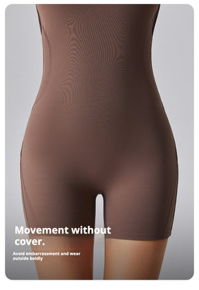 Yoga Sexy I-back Hollow Bodysuit High Elasticity Hip Lifting Nude Bodysuit Quick Dry