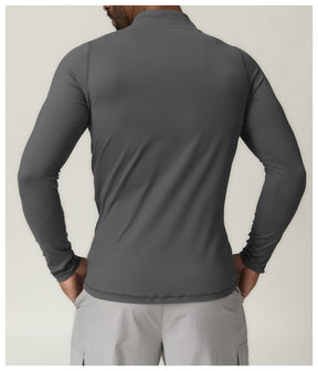 Tops Outdoor Fitness Running Quick Dry Long Sleeve Sports Zipper T-shirt Sports Casual Tops