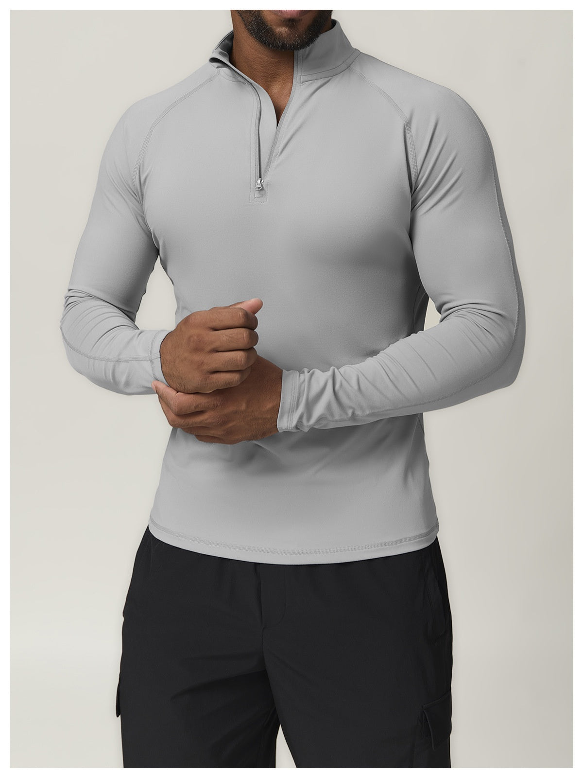 Tops Outdoor Fitness Running Quick Dry Long Sleeve Sports Zipper T-shirt Sports Casual Tops