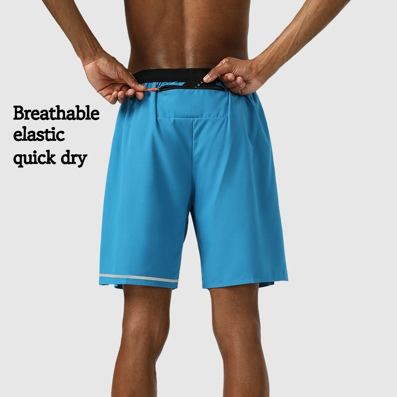 Shorts Breathable Stretch Quick Dry Basketball Shorts Fitness Sports Reflective Strips Pockets