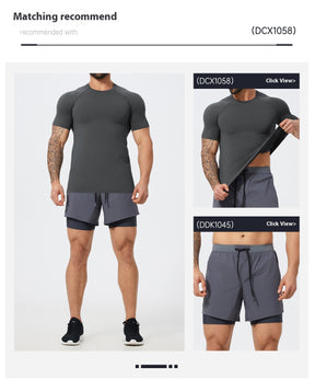 2025 Outdoor running casual shorts breathable sports quick-drying men's running tennis shorts casual