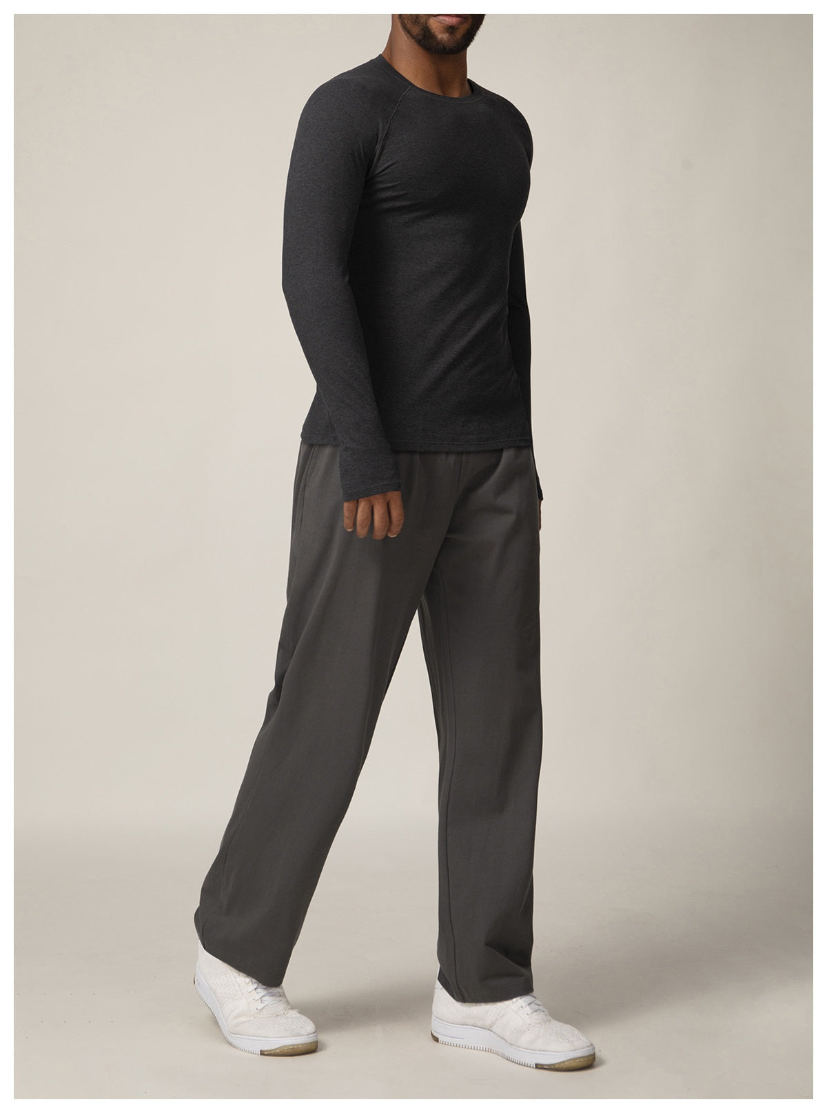 Quick-drying long-sleeved T-shirt autumn and winter running fitness tennis training stretch tops outdoor running fitness clothes with finger sleeves