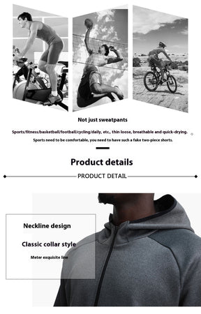 Running Fitness Outdoor Leisure Fishing Training Quick Dry Sports Hooded Loose