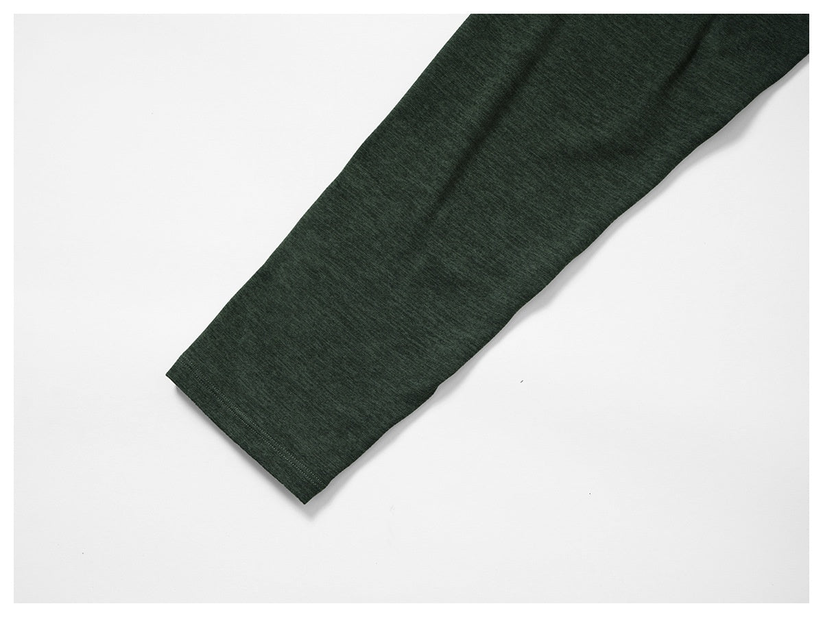 Quick-drying long-sleeved T-shirt autumn and winter running fitness tennis training stretch tops outdoor running fitness clothes with finger sleeves
