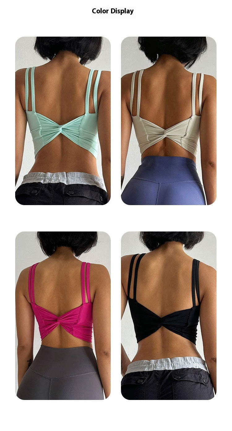 New style bowknot high strength  running  yoga good wrapping  gathering beautiful back quick drying
