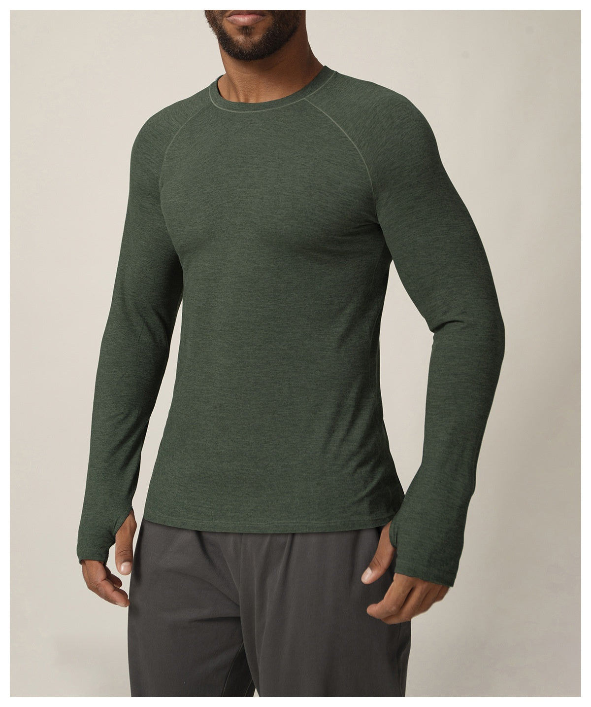 Quick-drying long-sleeved T-shirt autumn and winter running fitness tennis training stretch tops outdoor running fitness clothes with finger sleeves