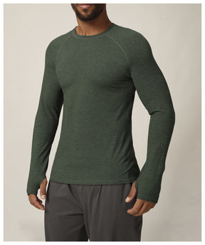 Quick-drying long-sleeved T-shirt autumn and winter running fitness tennis training stretch tops outdoor running fitness clothes with finger sleeves