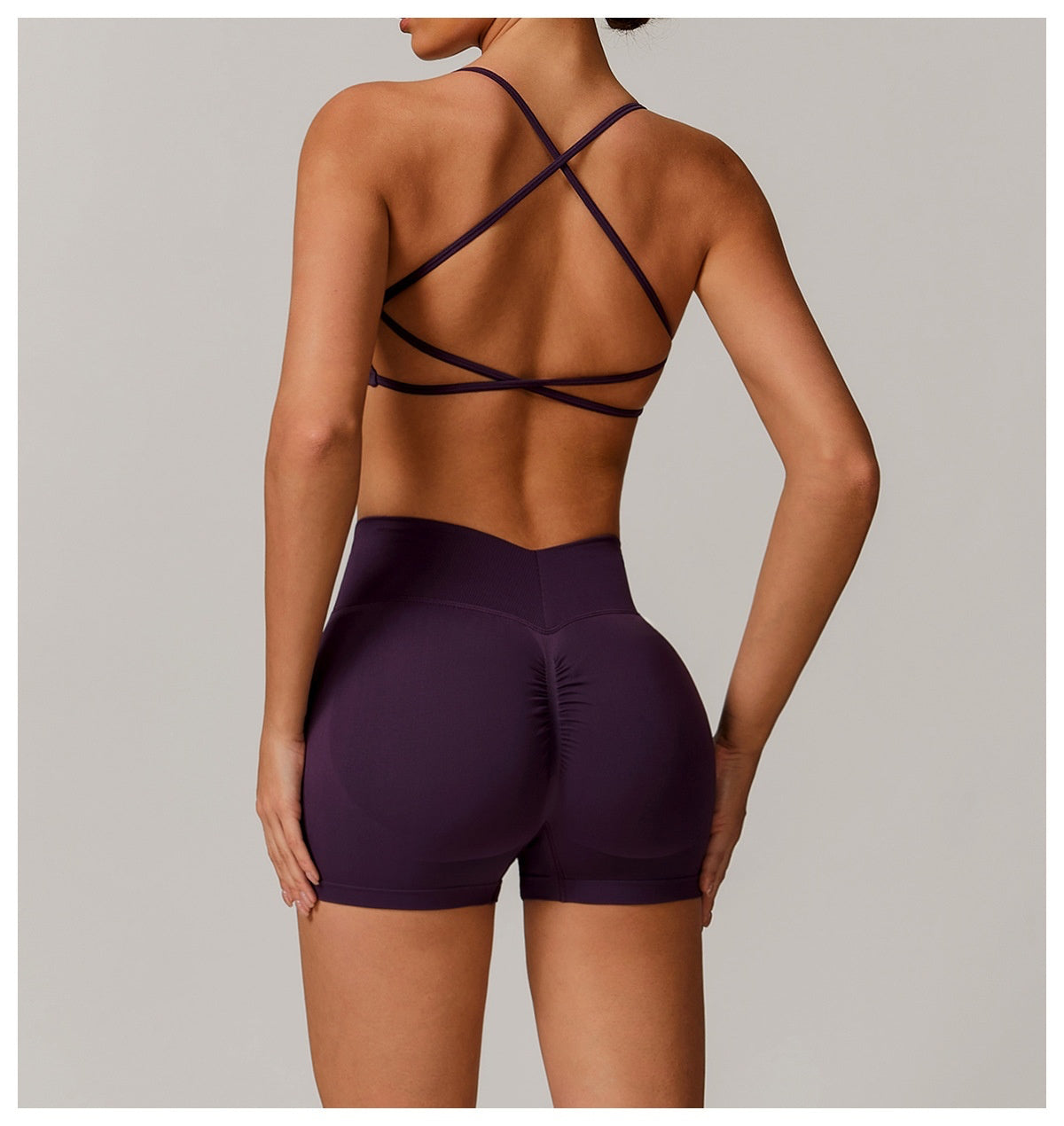 Beautiful back camisole running yoga fitness vest sports bra padded low impact spaghetti strap tops