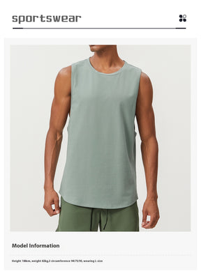 Men's Cotton Tank Tops Workout Gym Moisture Wicking T Shirts Muscle Athletic Sleeveless Top