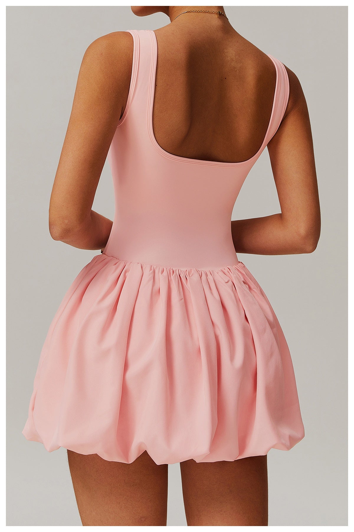 Fake two-piece dress anti-exposure outdoor running fitness tennis skirt bottoming nude feeling sports
