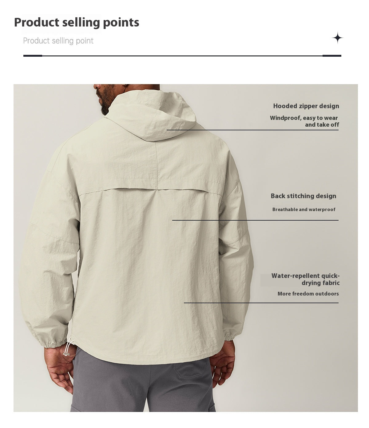 citywalk camping waterproof windproof zipper jacket hiking mountaineering hooded hooded outdoor coat