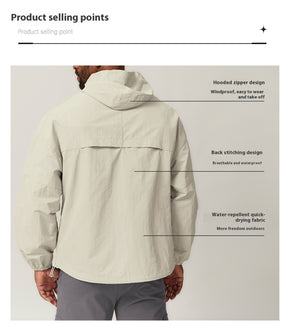 citywalk camping waterproof windproof zipper jacket hiking mountaineering hooded hooded outdoor coat