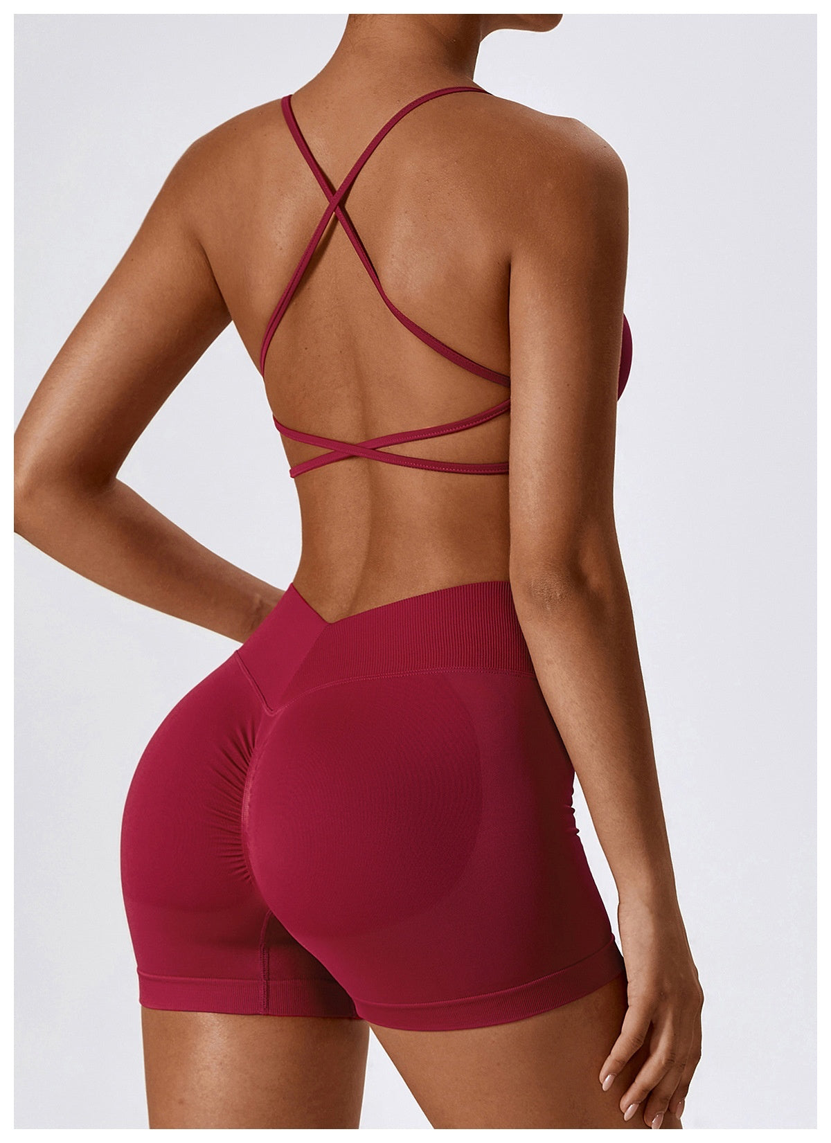 Beautiful back camisole running yoga fitness vest sports bra padded low impact spaghetti strap tops
