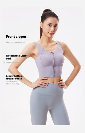 Yoga Sports Bra Shockproof Running Sports Leisure High Elasticity Gathering