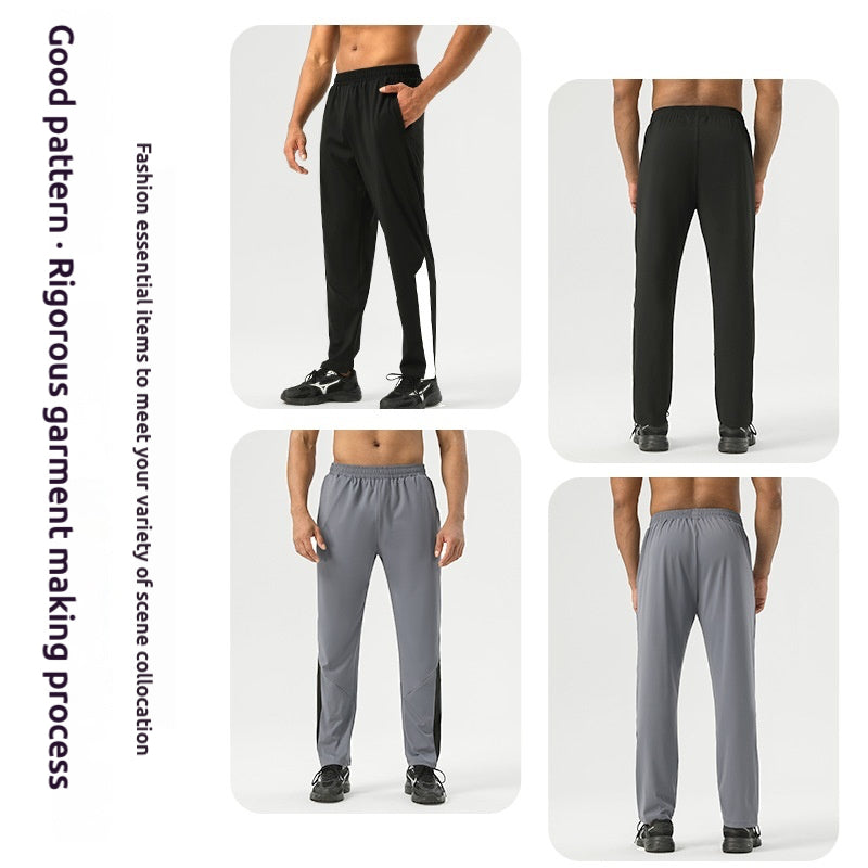 2025 new sports trousers high elastic training pants quick-drying breathable comfortable loose running fitness cycling leisure