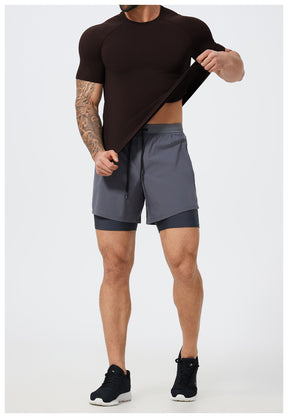 2025 Outdoor running casual shorts breathable sports quick-drying men's running tennis shorts casual